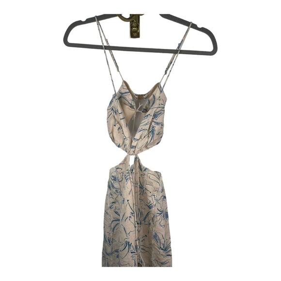 Significant Other Anica Maxi Dress Linen Cottage Summer Beachy Floral Boho Sz 2 - Picture 7 of 13